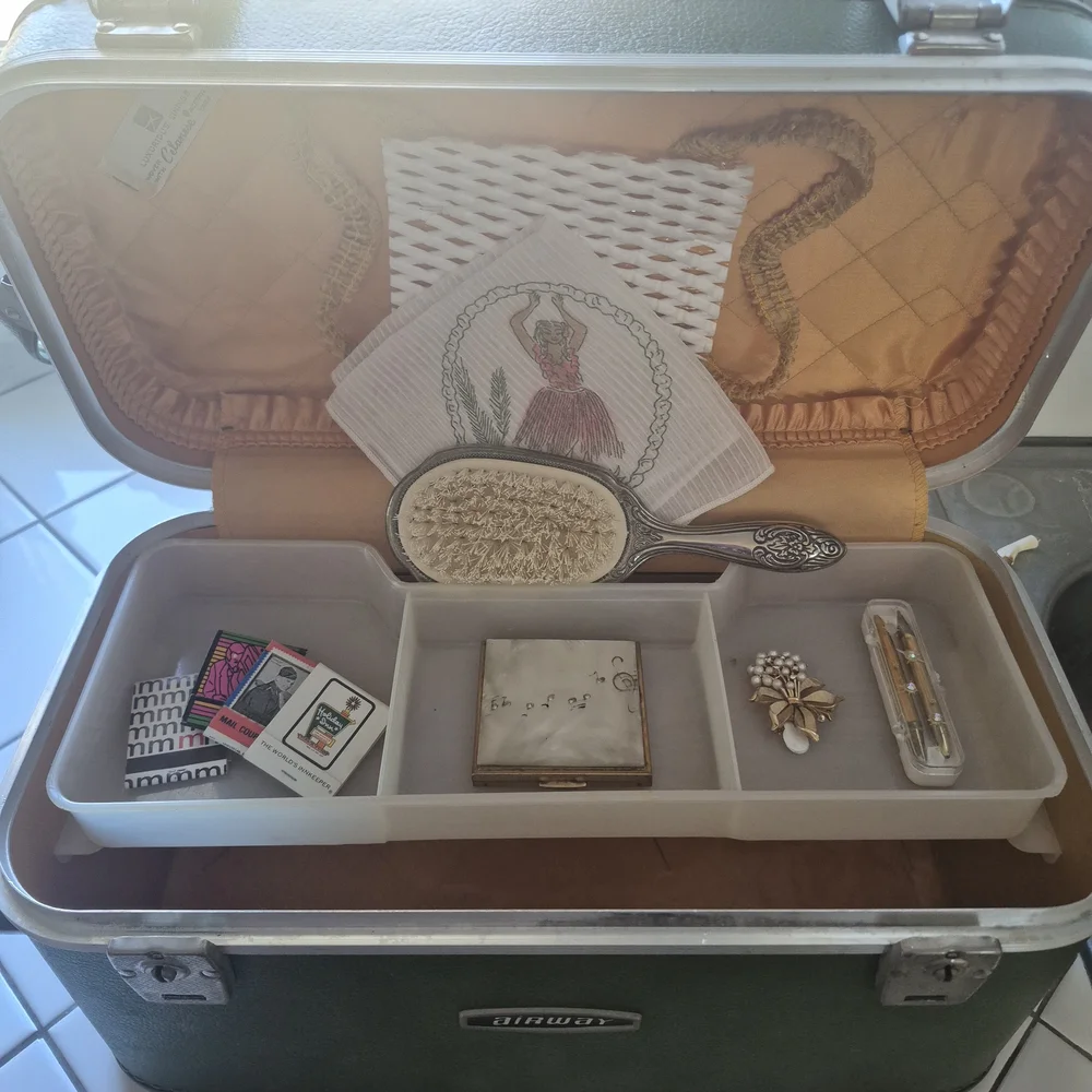 Vintage Green Airway Train Case